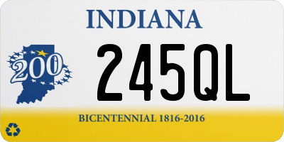 IN license plate 245QL