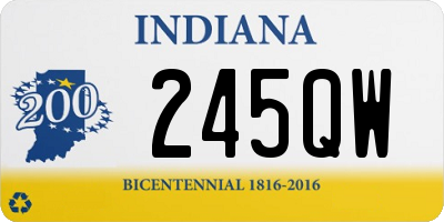 IN license plate 245QW