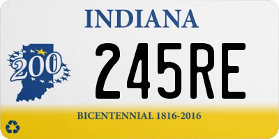 IN license plate 245RE