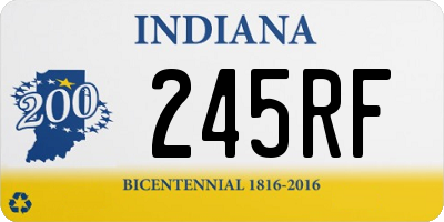 IN license plate 245RF