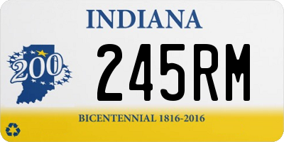 IN license plate 245RM