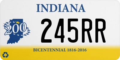 IN license plate 245RR