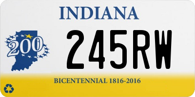 IN license plate 245RW