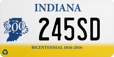 IN license plate 245SD