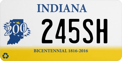 IN license plate 245SH