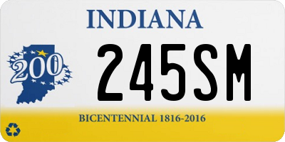 IN license plate 245SM