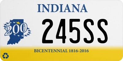 IN license plate 245SS