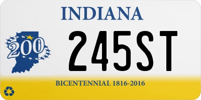 IN license plate 245ST