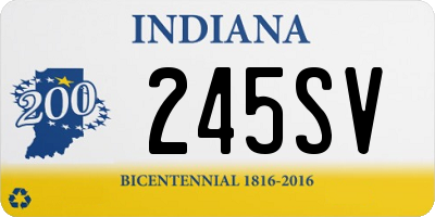 IN license plate 245SV