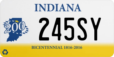 IN license plate 245SY