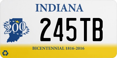 IN license plate 245TB