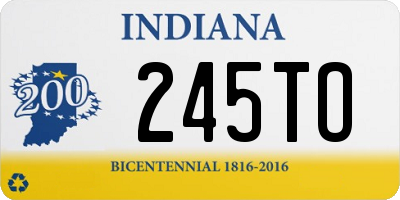 IN license plate 245TO