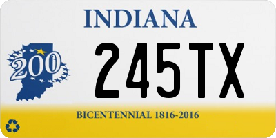 IN license plate 245TX