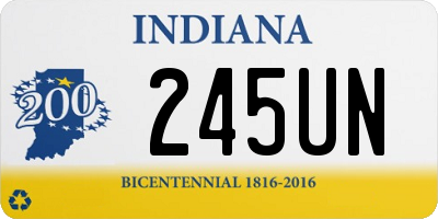 IN license plate 245UN