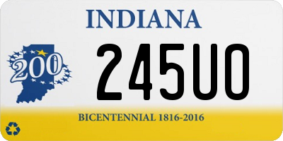 IN license plate 245UO