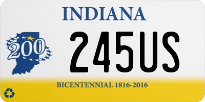 IN license plate 245US