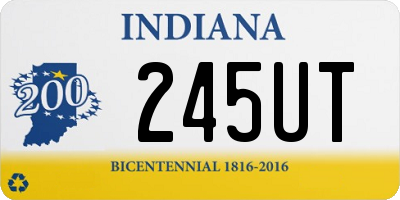 IN license plate 245UT