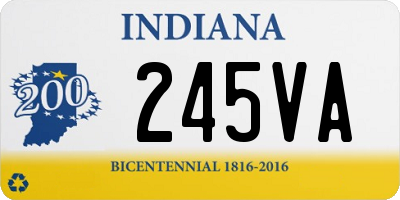 IN license plate 245VA