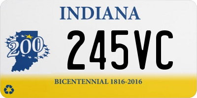 IN license plate 245VC