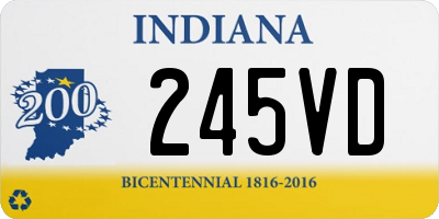 IN license plate 245VD