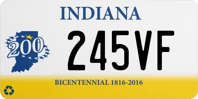 IN license plate 245VF