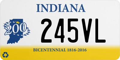 IN license plate 245VL