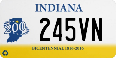 IN license plate 245VN