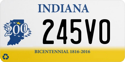 IN license plate 245VO