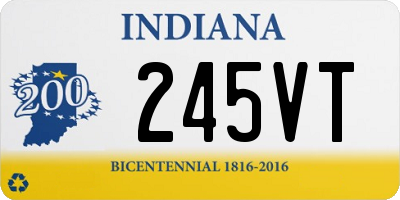 IN license plate 245VT