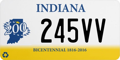 IN license plate 245VV