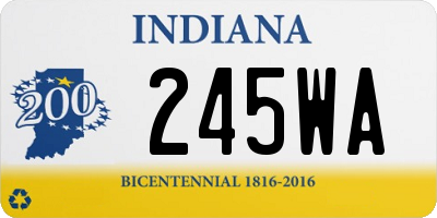 IN license plate 245WA