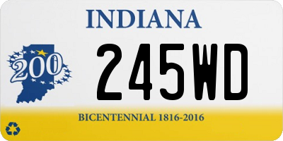 IN license plate 245WD