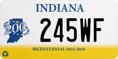 IN license plate 245WF