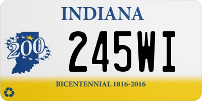 IN license plate 245WI