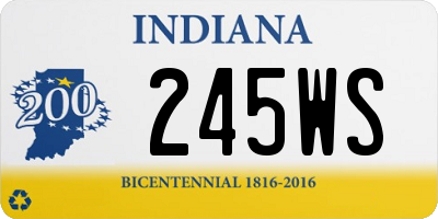 IN license plate 245WS