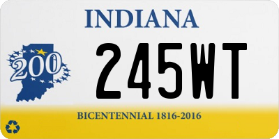 IN license plate 245WT