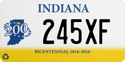 IN license plate 245XF