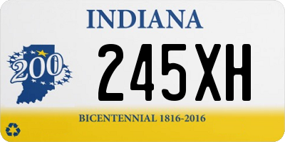 IN license plate 245XH