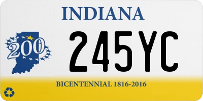 IN license plate 245YC