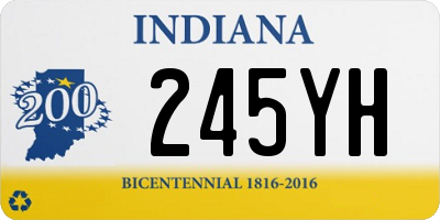 IN license plate 245YH