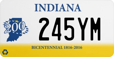 IN license plate 245YM