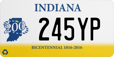 IN license plate 245YP
