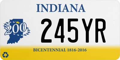 IN license plate 245YR