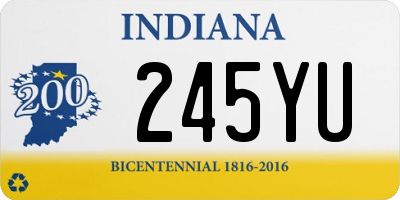 IN license plate 245YU