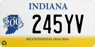 IN license plate 245YV