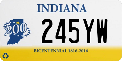 IN license plate 245YW