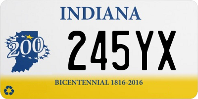 IN license plate 245YX