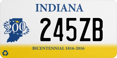 IN license plate 245ZB