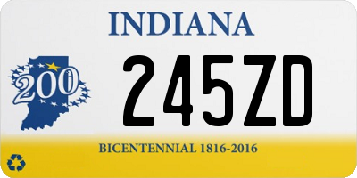 IN license plate 245ZD