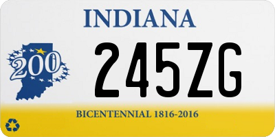 IN license plate 245ZG